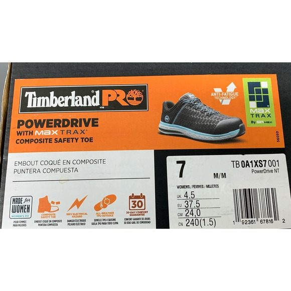 Timberland Pro PowerDrive With Max Trax Soft Toe Womens 7 M - New With Box - Picture 8 of 8